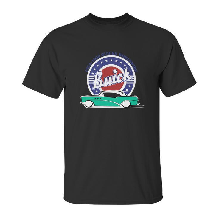 1954 Buick Turquoise White Unisex T-Shirt