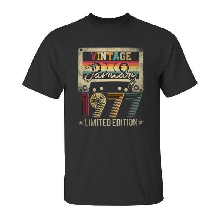 1977 January Vintage Limited Edition 45Th Birthday Gift Idea Unisex T-Shirt