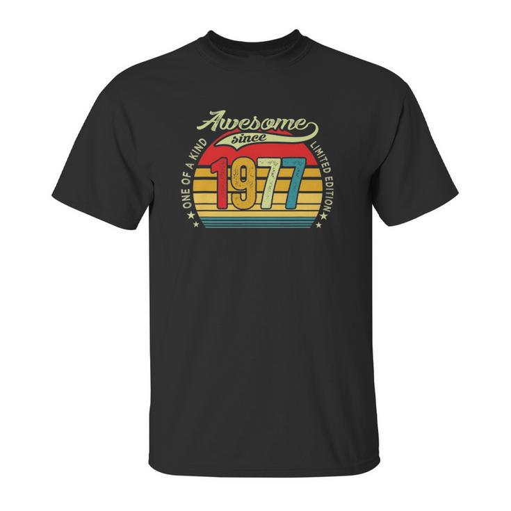 44 Years Old Gifts 44Th Birthday Men Awesome Since 1977 Ver2 Unisex T-Shirt