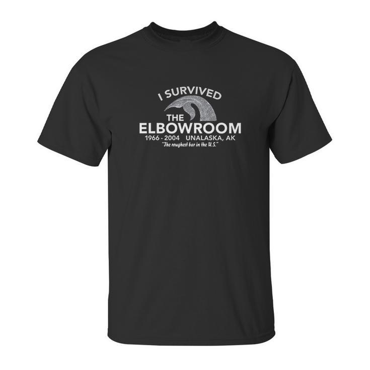 Alaska Old School Crabbers  Elbow Room Survivors Unisex T-Shirt