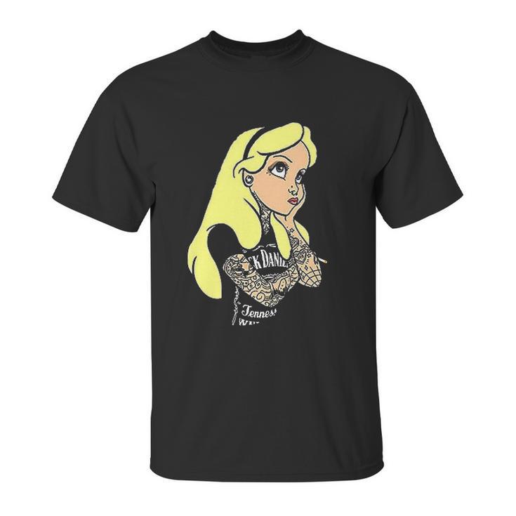 Alice In Wonderland Punk Tatto Unisex T-Shirt