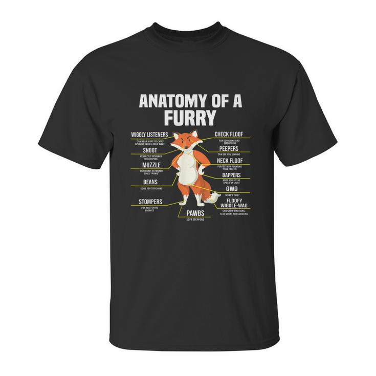 Anatomy Of A Furry Fandom Furries Cute Sweet Funny Unisex T-Shirt