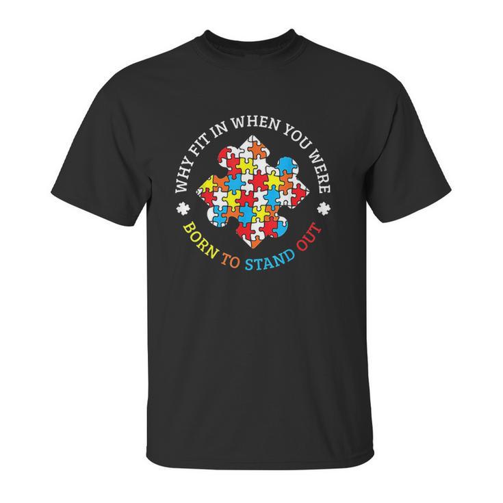 Autism Awareness Month Puzzle Aspergers Autistic Pride Gift Unisex T-Shirt