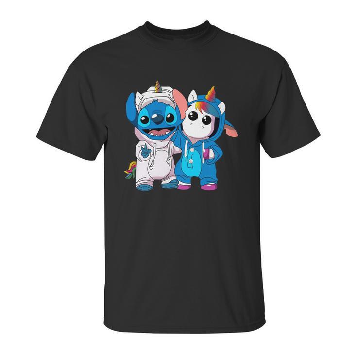 Baby Unicorn And Stitch Unisex T-Shirt