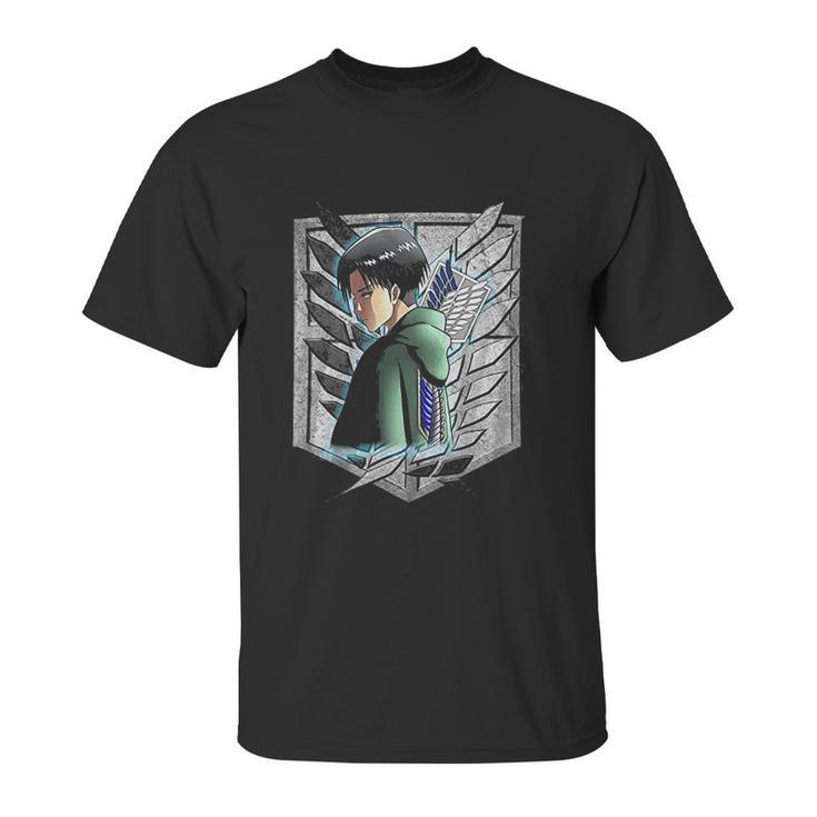 Black Haired Male Anime Character Eren Yeager Mikasa Ackerman Attack On Titan Unisex T-Shirt