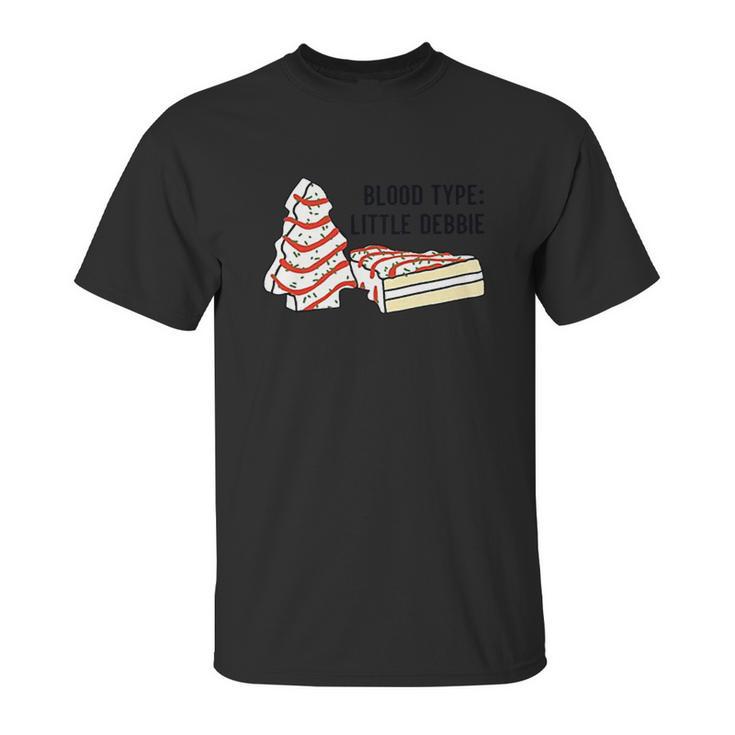 Blood Type Little Debbie Inspired Snack Cake Unisex T-Shirt