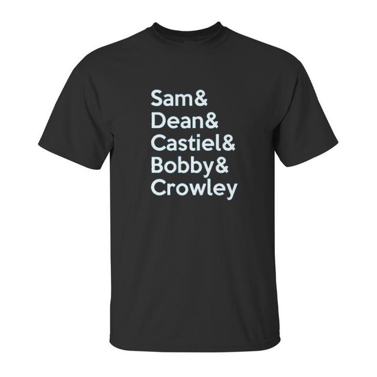 Brand88 - Supernatural Cast Adults Printed Unisex T-Shirt