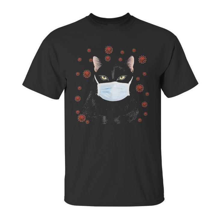 Cat Is Wearing Mask Face Anti Virus Unisex T-Shirt