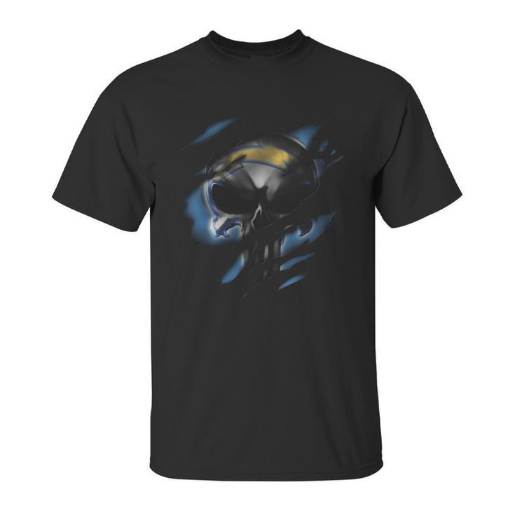 Chargers Skull New Tshirt Hoodies And More Unisex T-Shirt