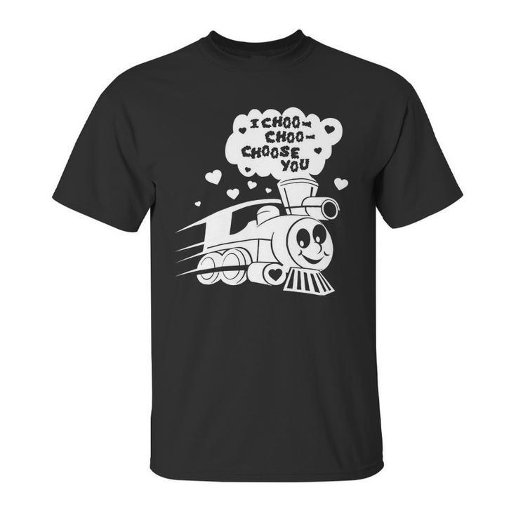 I Choo Choo Choose You Funny Valentines Day Gif Unisex T-Shirt