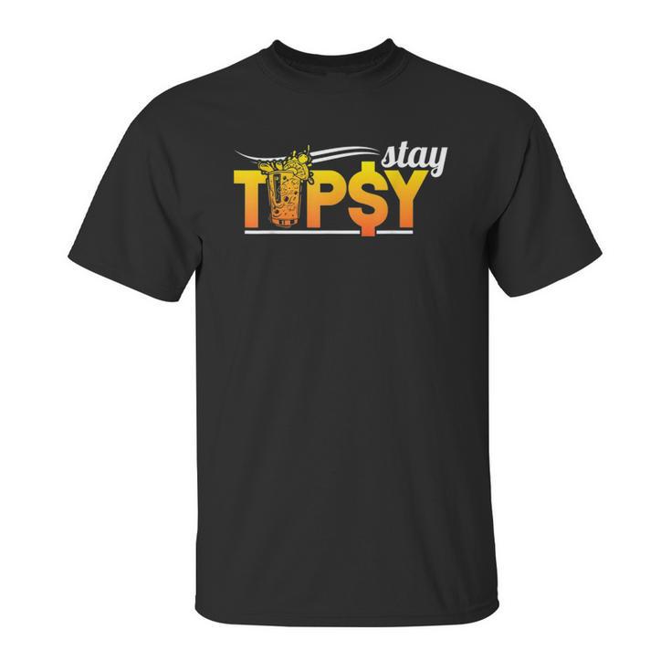 Cocktail Mixologist Barman Stay Tipsy Unisex T-Shirt