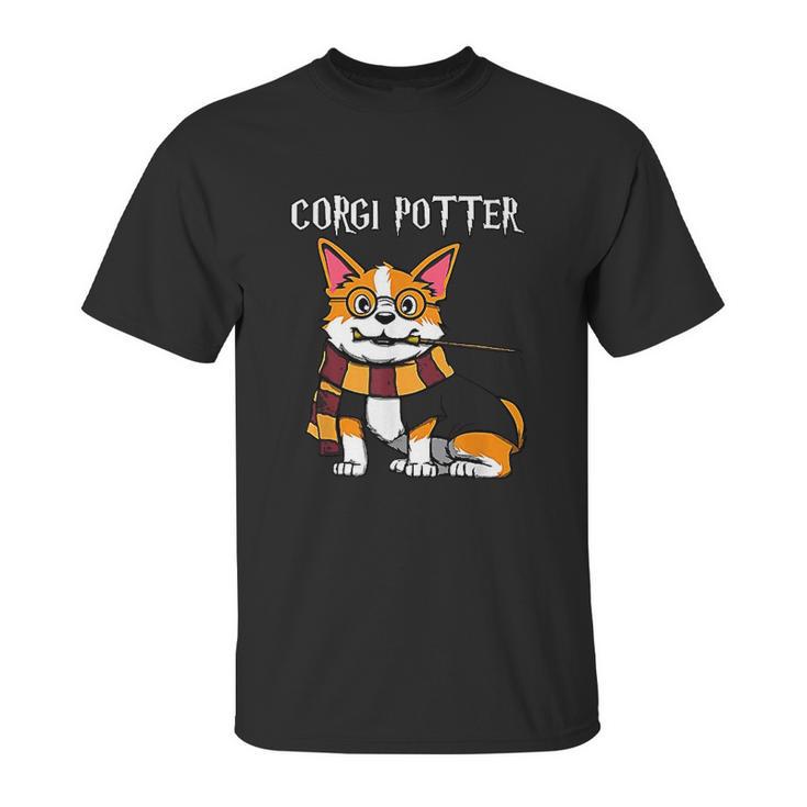 Corgi Potter Gift For Corgi Lovers Funny Pawter Dog Unisex T-Shirt