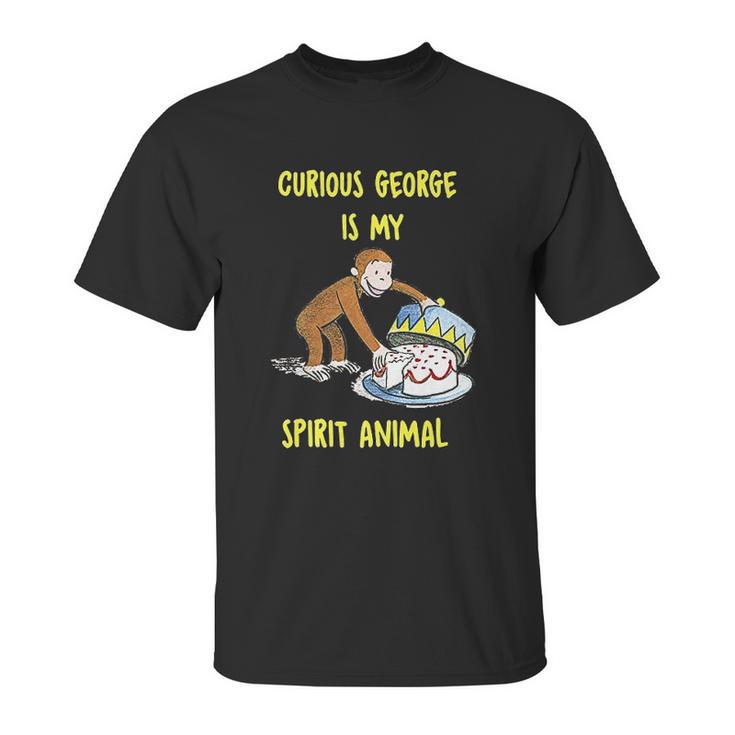 Curious George My Spirit Animal Eating Cake Unisex T-Shirt