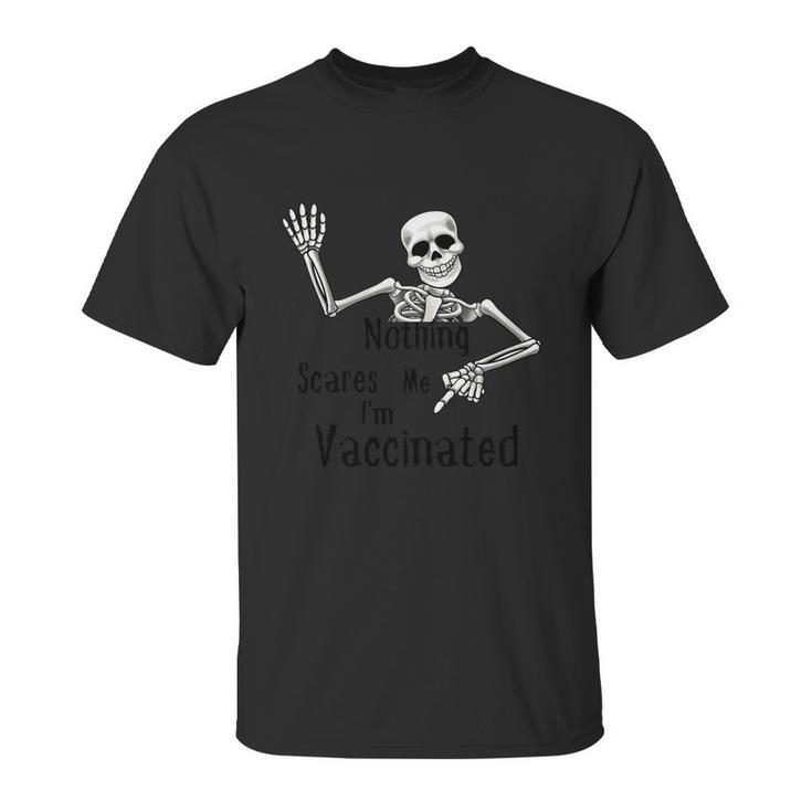 Cute Halloween Funny Halloween Day Halloween Skeleton Fully Vaccinated Hal Unisex T-Shirt