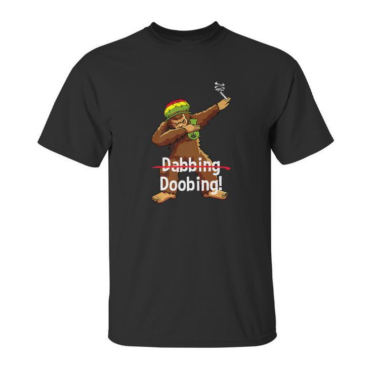 Dabbing Bigfoot Tee Shirt Smoking Cannabis Unisex T-Shirt