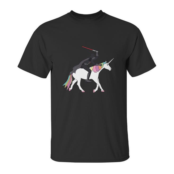 Darth Vader Is Riding The Unicorn Unisex T-Shirt