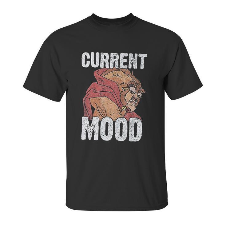 Disney Mens Beauty And The Beast Current Mood Graphic Unisex T-Shirt