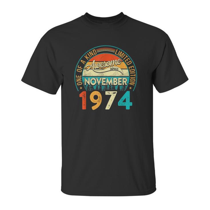 Distressed Vintage Awesome Since November 1974 47 Years Old Unisex T-Shirt