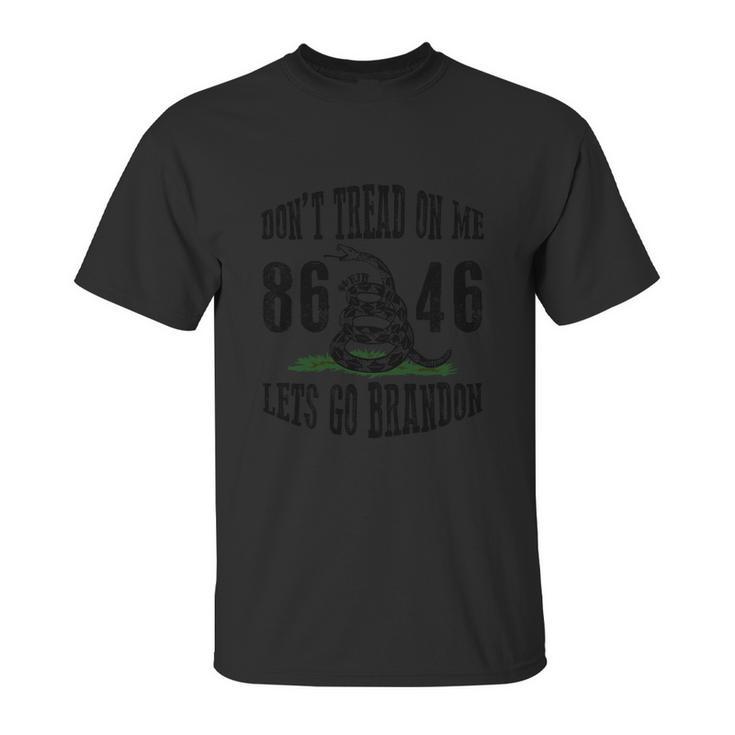 Dont Tread On Me Lets Go Brandon Fjb Anti Biden Graphic Design Printed Casual Daily Basic Unisex T-Shirt