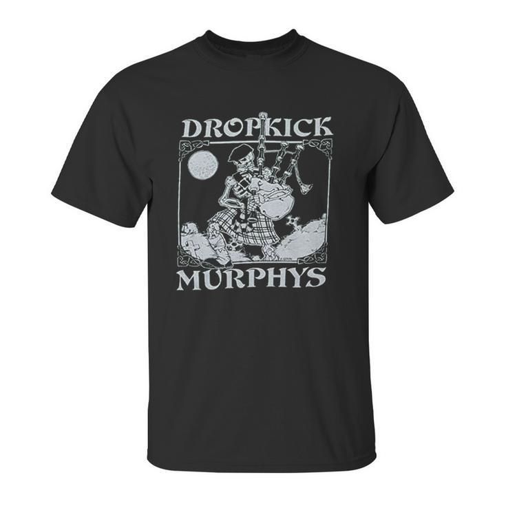 Dropkick Murphys Mens Vintage Skeleton Piper Unisex T-Shirt