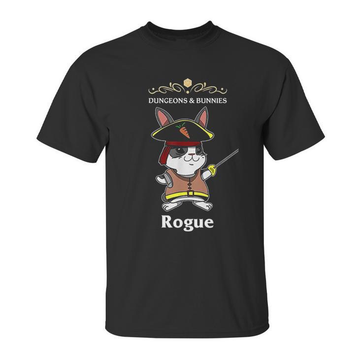 Dungeons And Bunnies Rpg D20 Rogue Roleplaying Gamers Gift Unisex T-Shirt