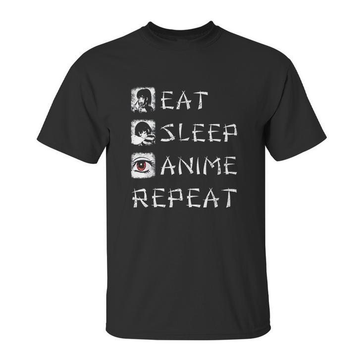 Eat Sleep Anime Repeat Unisex T-Shirt