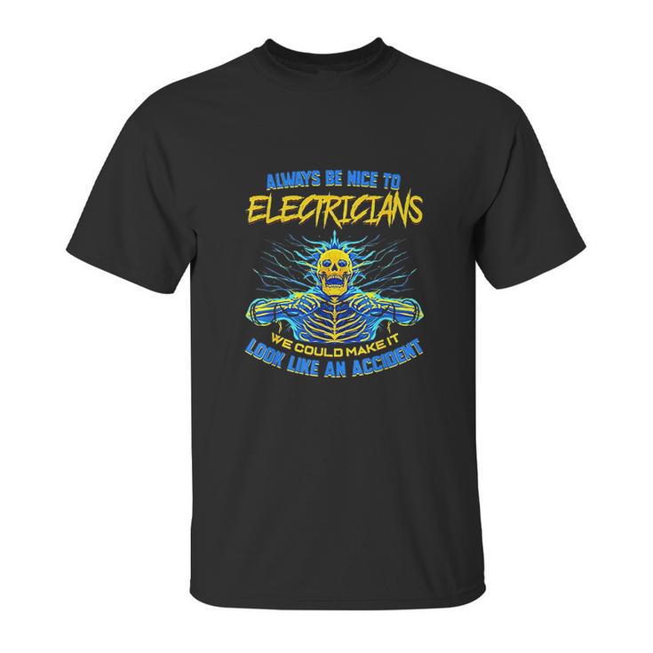 Electrician Funny Gift For Electrical Engineer Electricity Unisex T-Shirt