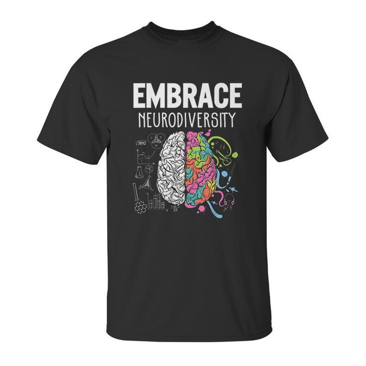 Embrace Neurodiversity Brain Unisex T-Shirt