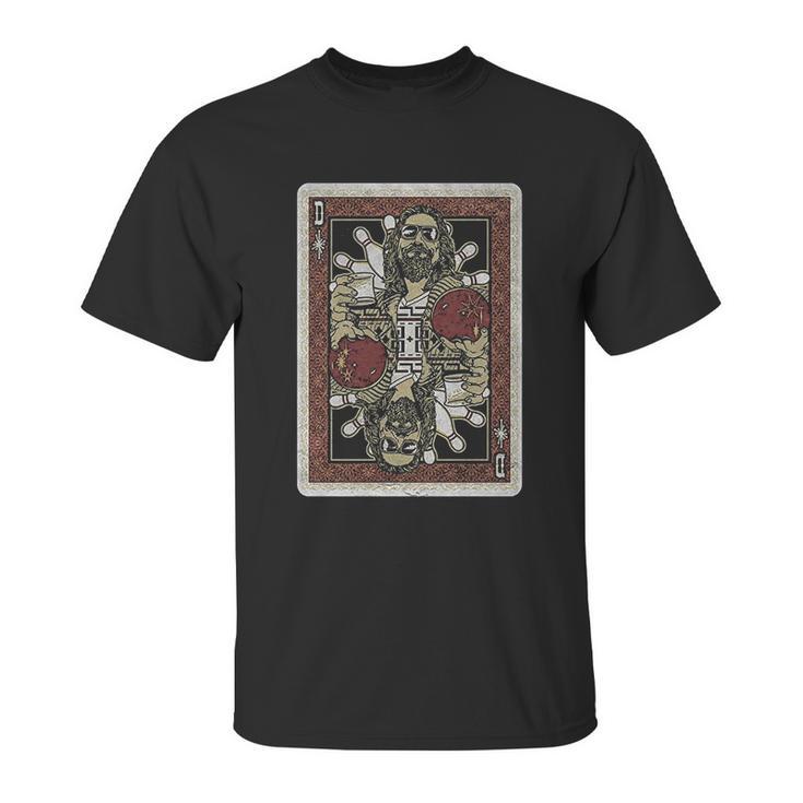 Fifth Sun Mens The Big Lebowski Dude Playing Card Unisex T-Shirt