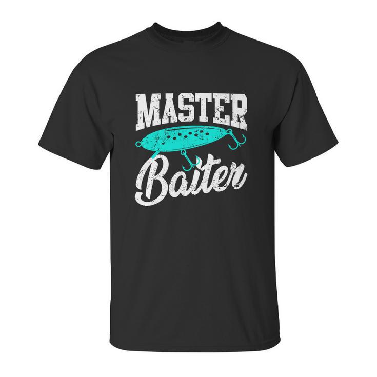 Funny Fishermen Gifts Adult Humor Fishing Tees Master Baiter Unisex T-Shirt