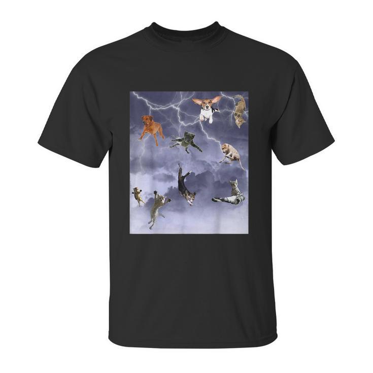 Funny Its Raining Cats And Dogs Unisex T-Shirt