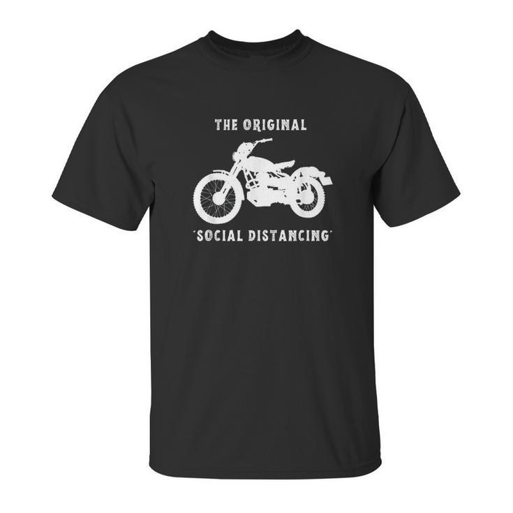 Funny Motorcycle Original Social Distancing Unisex T-Shirt