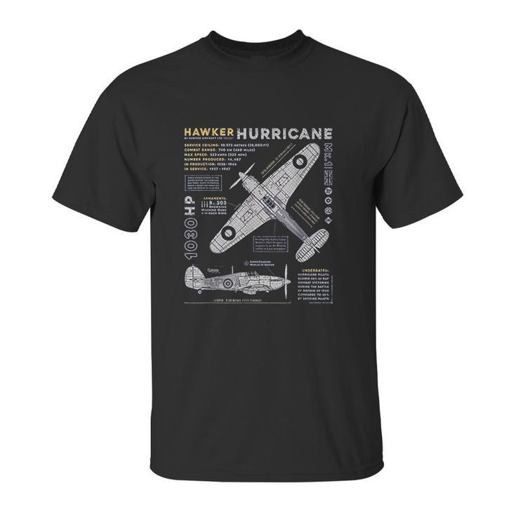 Hawker Hurricane Battle Of Britain Wwii Raf Fighter Plane Unisex T-Shirt