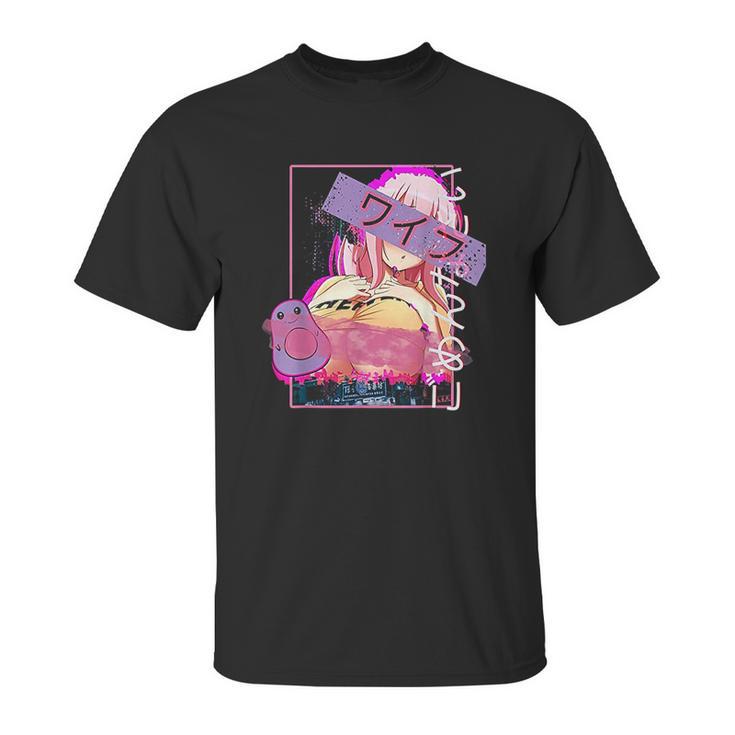 Hentai Vaporwave Concept Design Lewd Japanese Oppai Girl Unisex T-Shirt