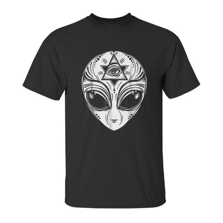 Illuminati Alien  Occult Mason All Seeing Eye Unisex T-Shirt