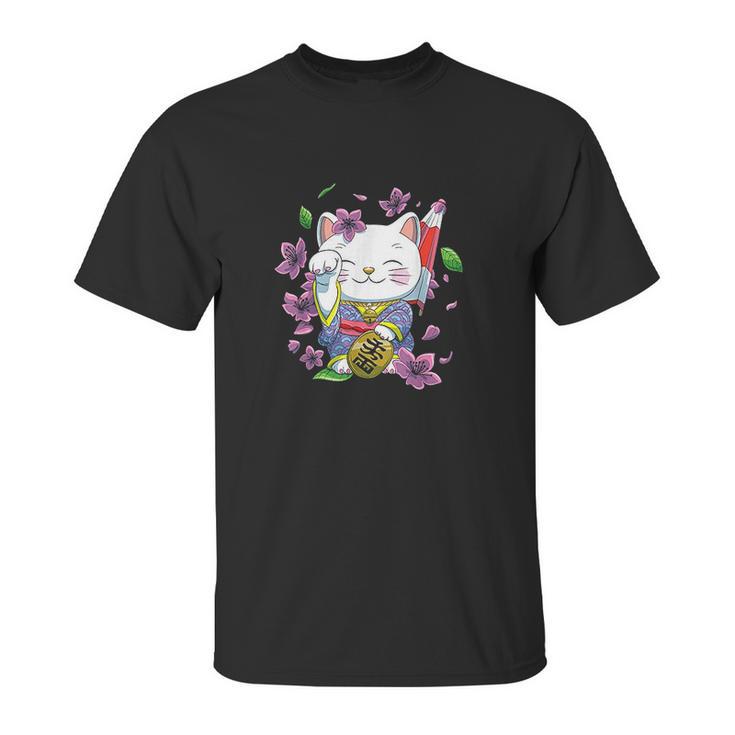 Japanese Maneki Neko Lucky Cat Unisex T-Shirt