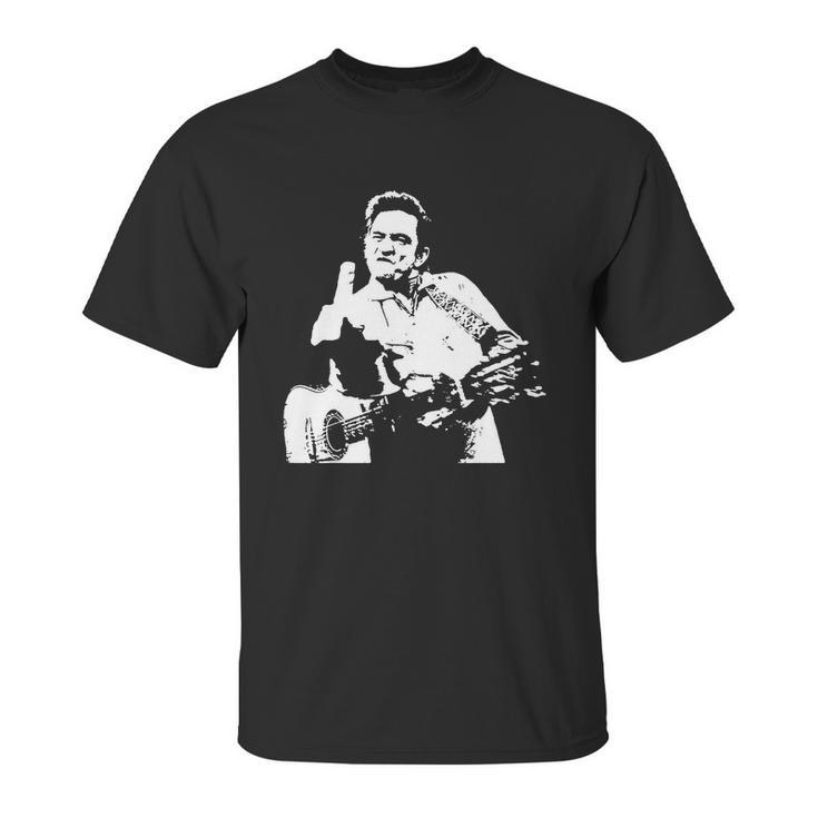 Johnny Cash Middle Finger Shirt Johnny Cash Middle Finger Poster Johnn T-Shirt Unisex T-Shirt