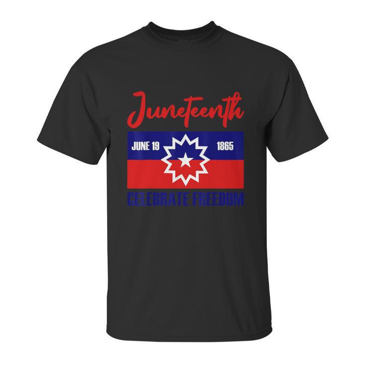 Juneteenth Celebrate Freedom Red White Blue Free Black Slave Unisex T-Shirt