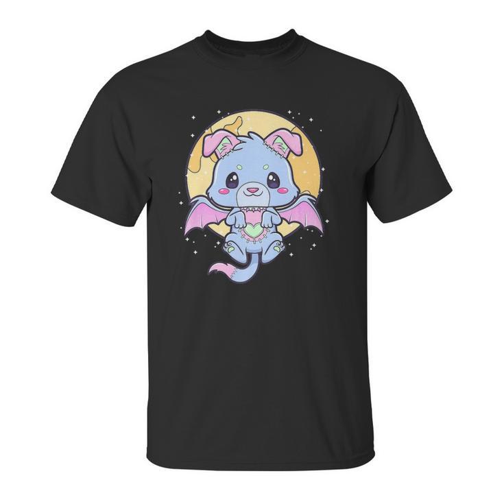 Kawaii Pastel Goth Cute Creepy Bat Dog Unisex T-Shirt