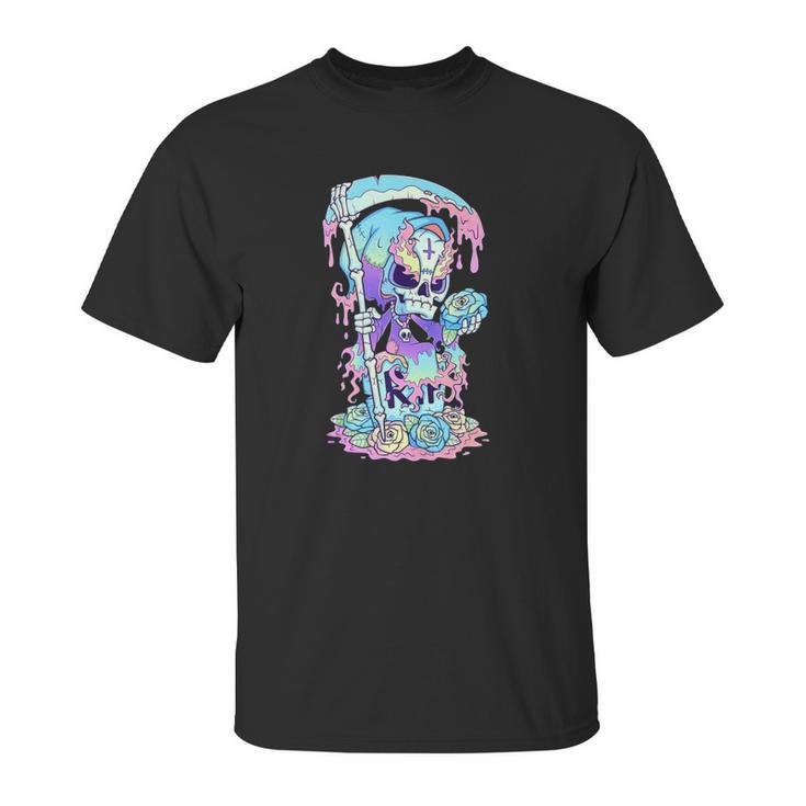 Kawaii Pastel Goth Cute And Creepy Death Grim Reaper Unisex T-Shirt