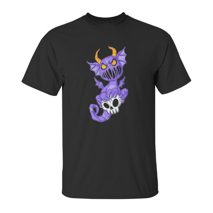 Kawaii Pastel Goth Cute Creepy Demon Dragon & Skull Unisex T-Shirt