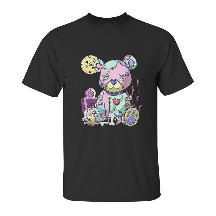 Kawaii Pink Pastel Goth Cute Creepy Teddy Bear Unisex T-Shirt