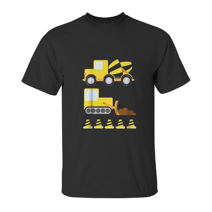 Kids Boys Construction Diggers And Trucks Unisex T-Shirt