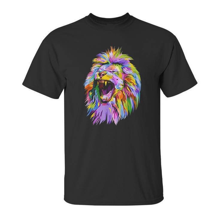 Lion Head Colorful Unisex T-Shirt