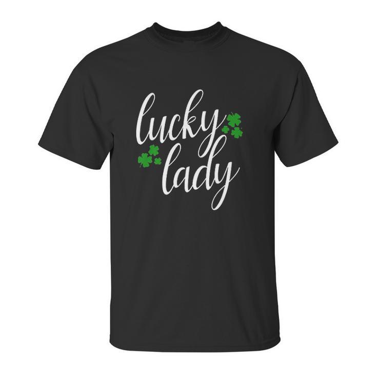 Lucky Lady St Patricks Day Dark Heather Unisex T-Shirt