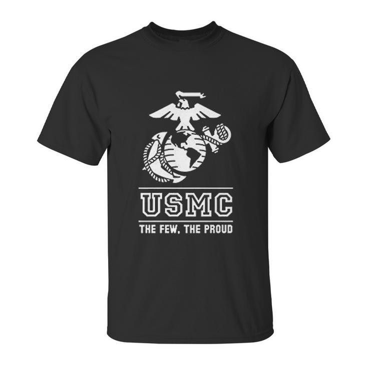 Lucky Ride Marines Usmc The Few The Proud White Emblem Unisex T-Shirt