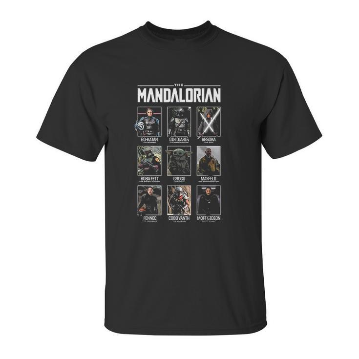 The Mandalorian Character Grid Unisex T-Shirt