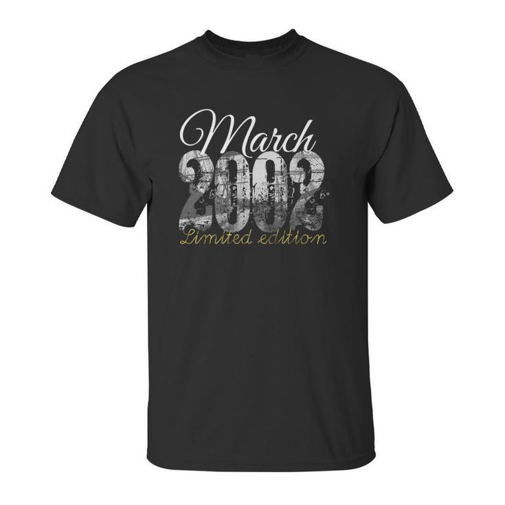 March 2002 Tee - 19 Years Old  2002 19Th Birthday Gift Unisex T-Shirt