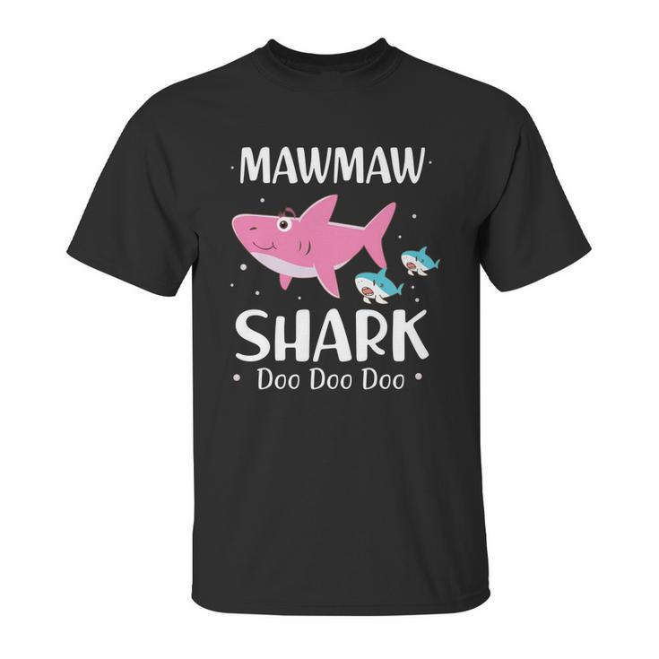 Mawmaw Shark Doo Doo Doo Black Pink Unisex T-Shirt