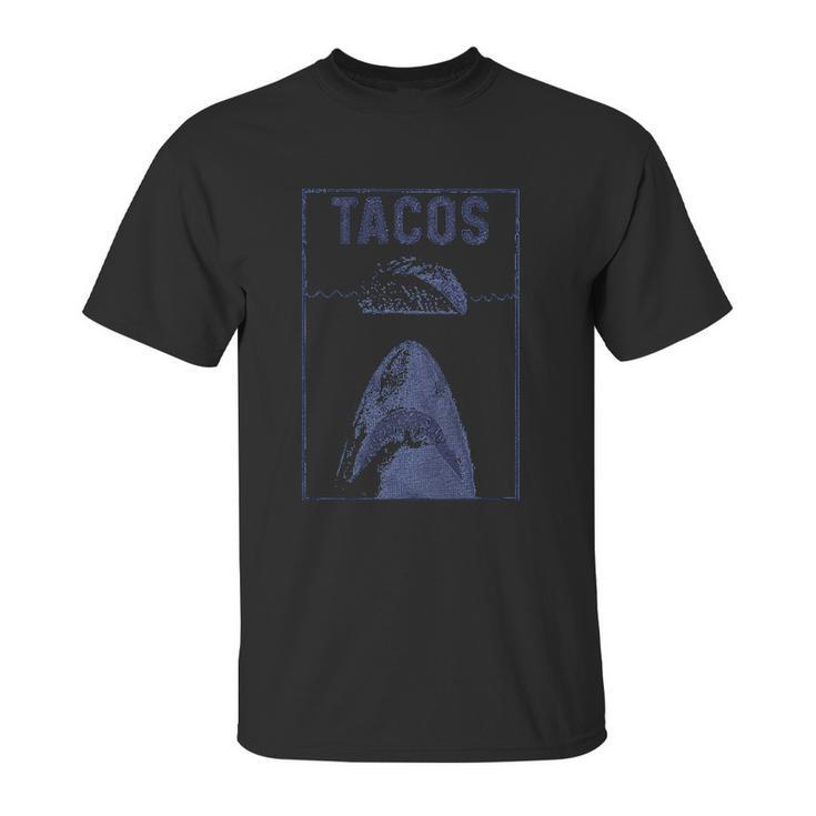 Mens Tacos Shark Funny Jaws Cinco De Mayo Unisex T-Shirt